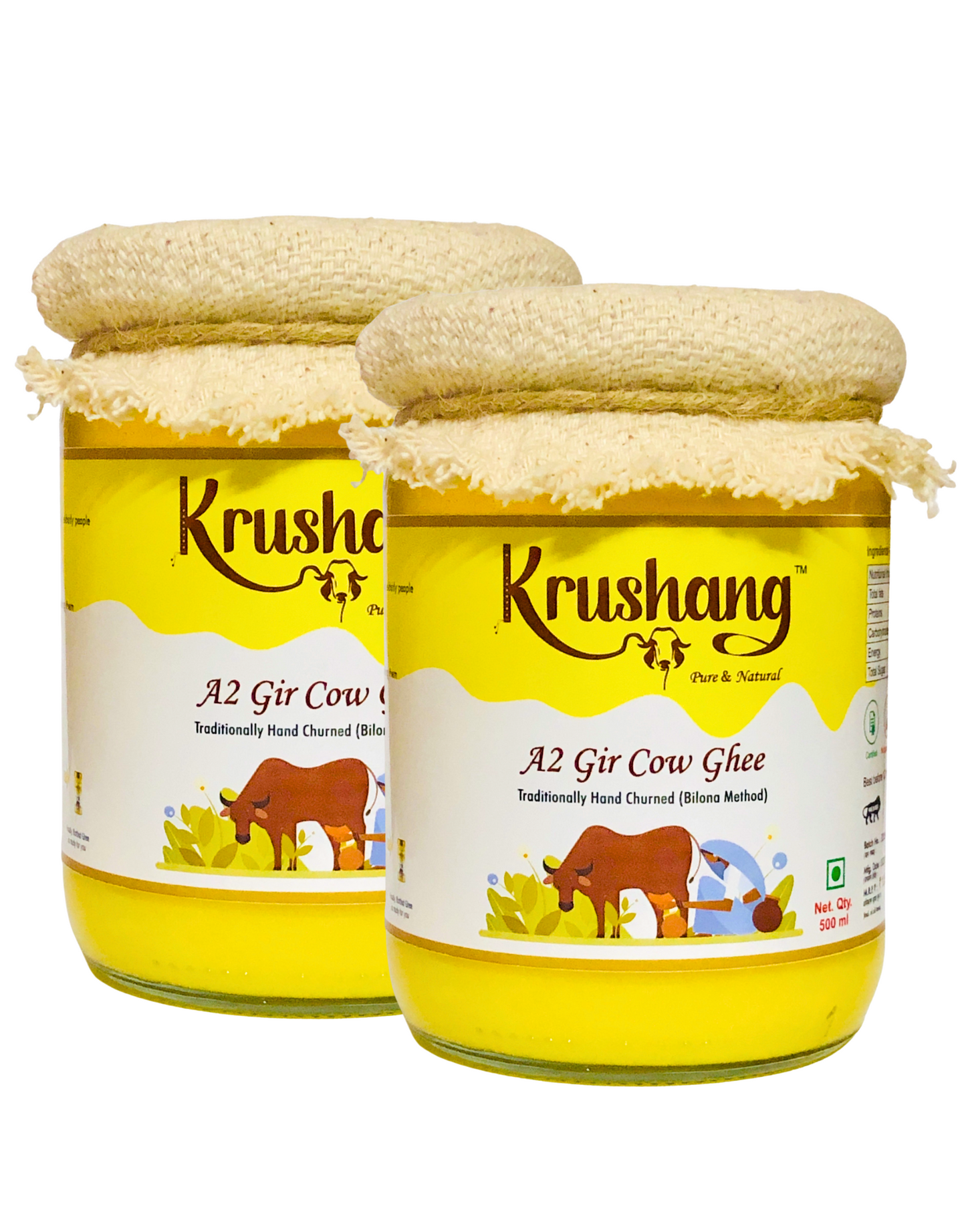 Krushang Gir Cow Desi A2 Ghee - 500 ML