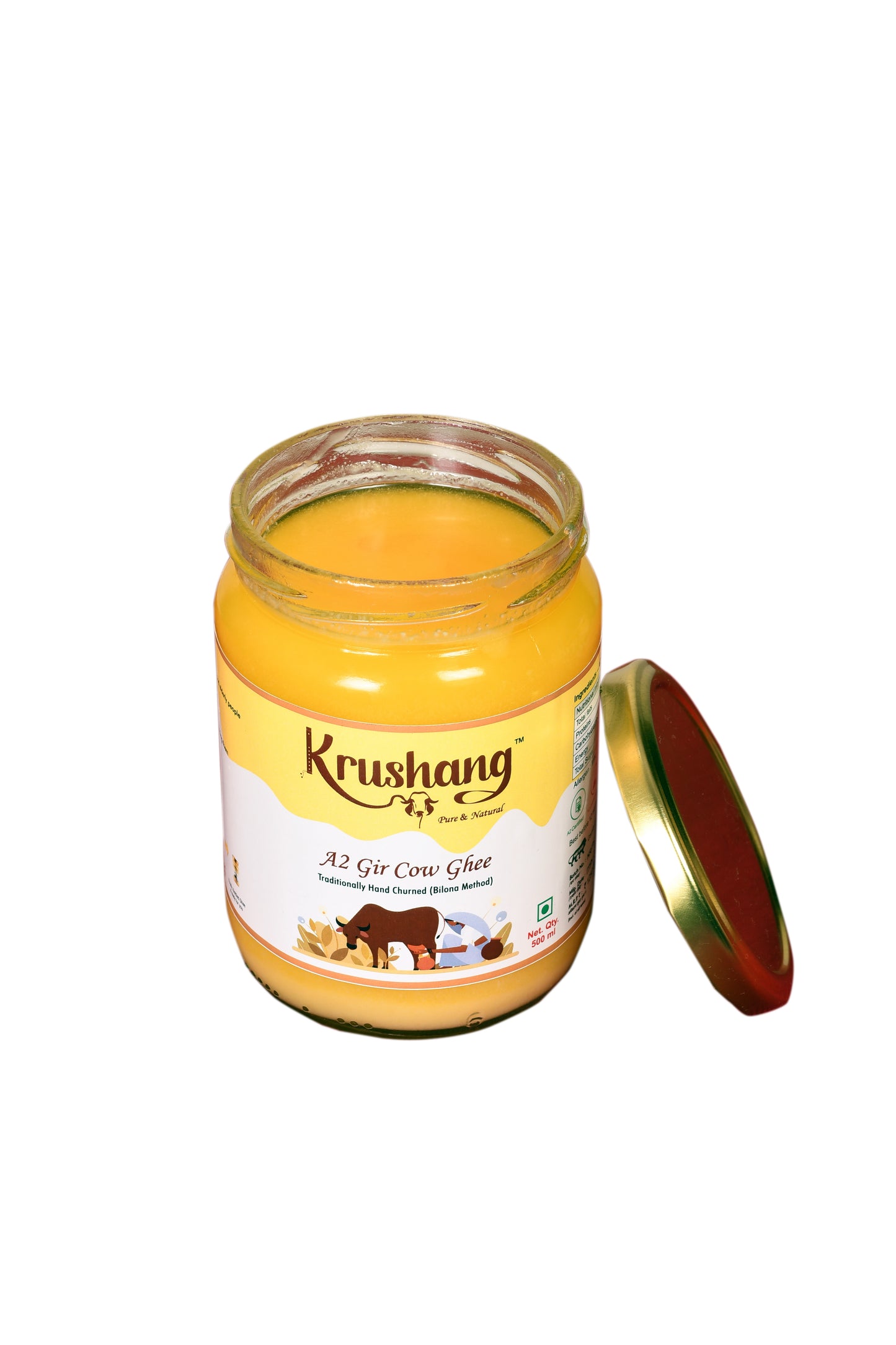 Krushang Gir Cow Desi A2 Ghee - 500 ML