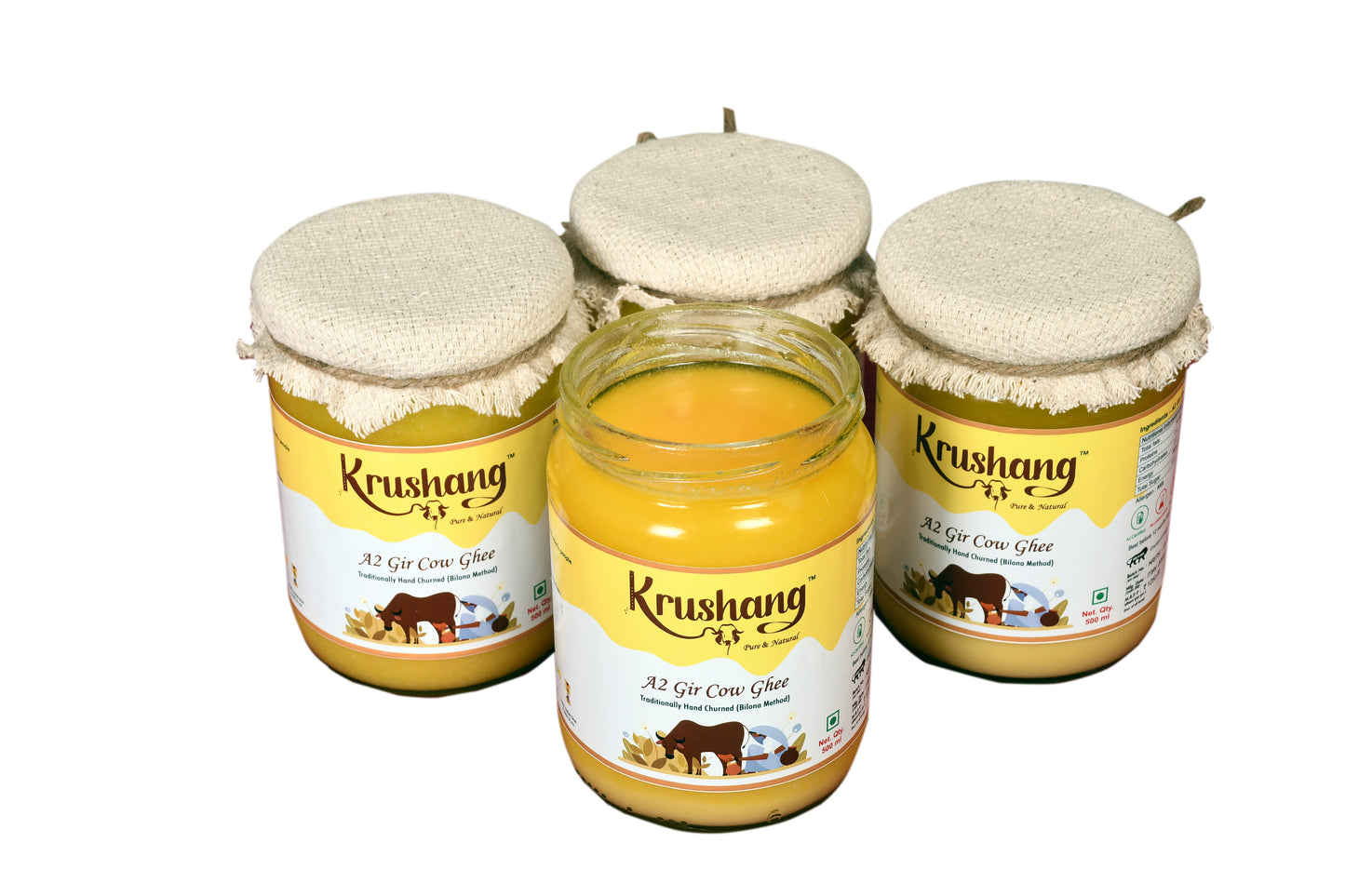 Krushang Gir Cow Desi A2 Ghee - 500 ML
