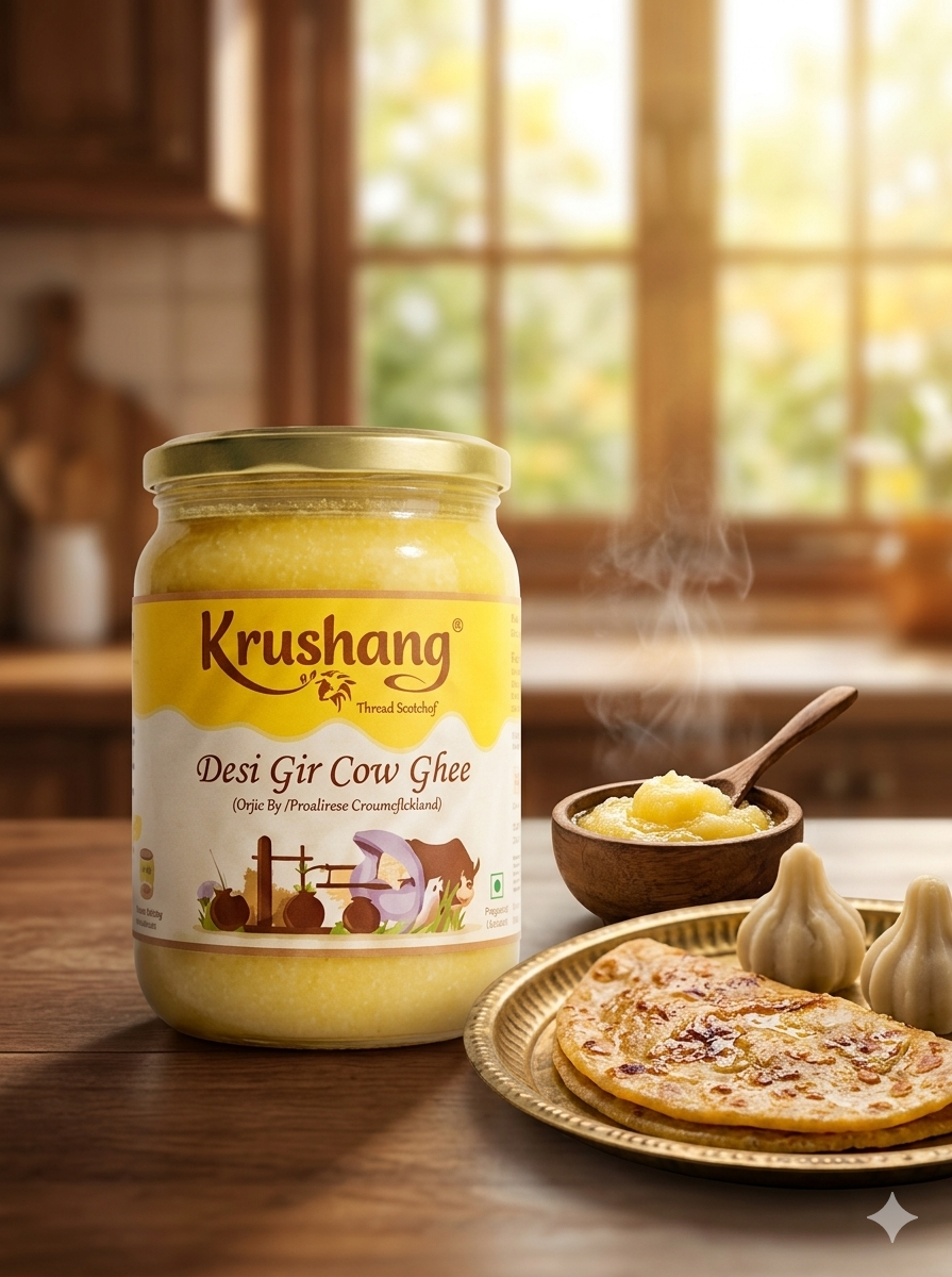 Krushang Desi Gir Cow Ghee - 500 ML