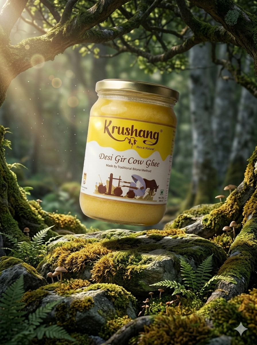 Krushang Desi Gir Cow Ghee - 500 ML