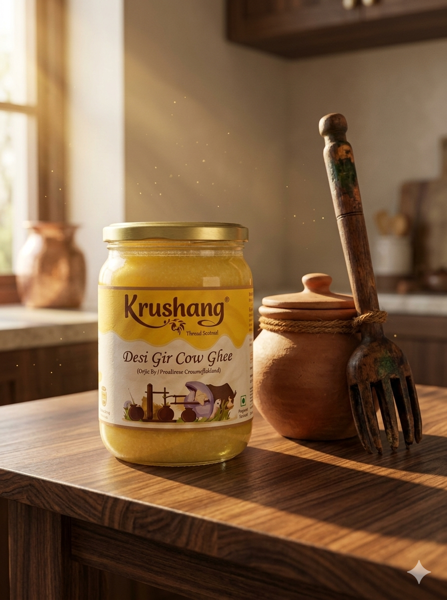 Krushang Desi Gir Cow Ghee - 500 ML