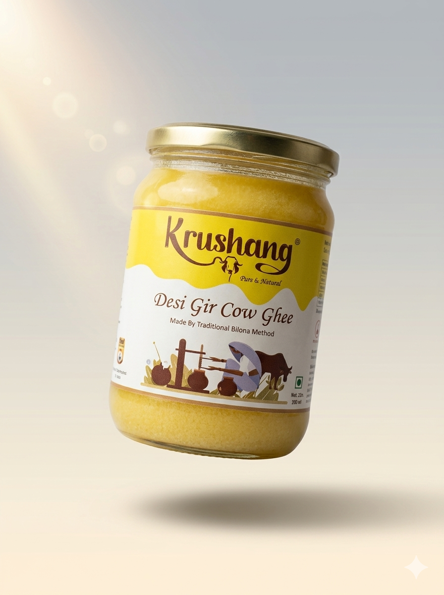 Krushang Desi Gir Cow Ghee - 500 ML