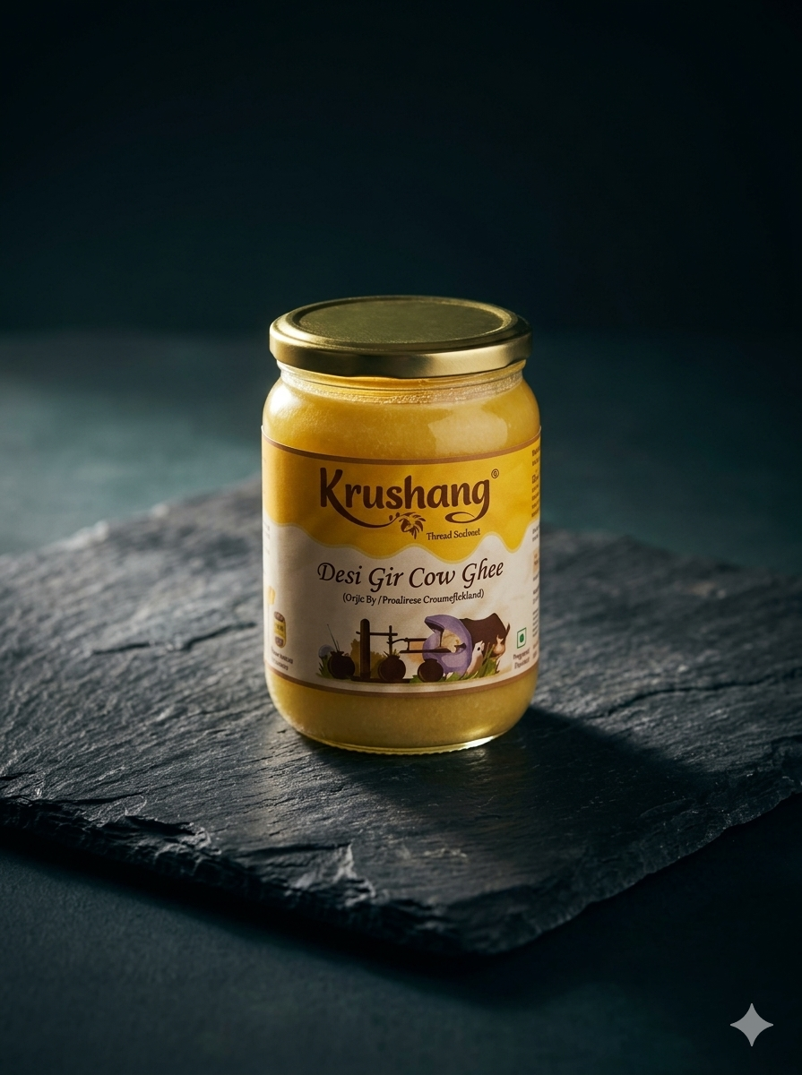 Krushang Desi Gir Cow Ghee - 500 ML