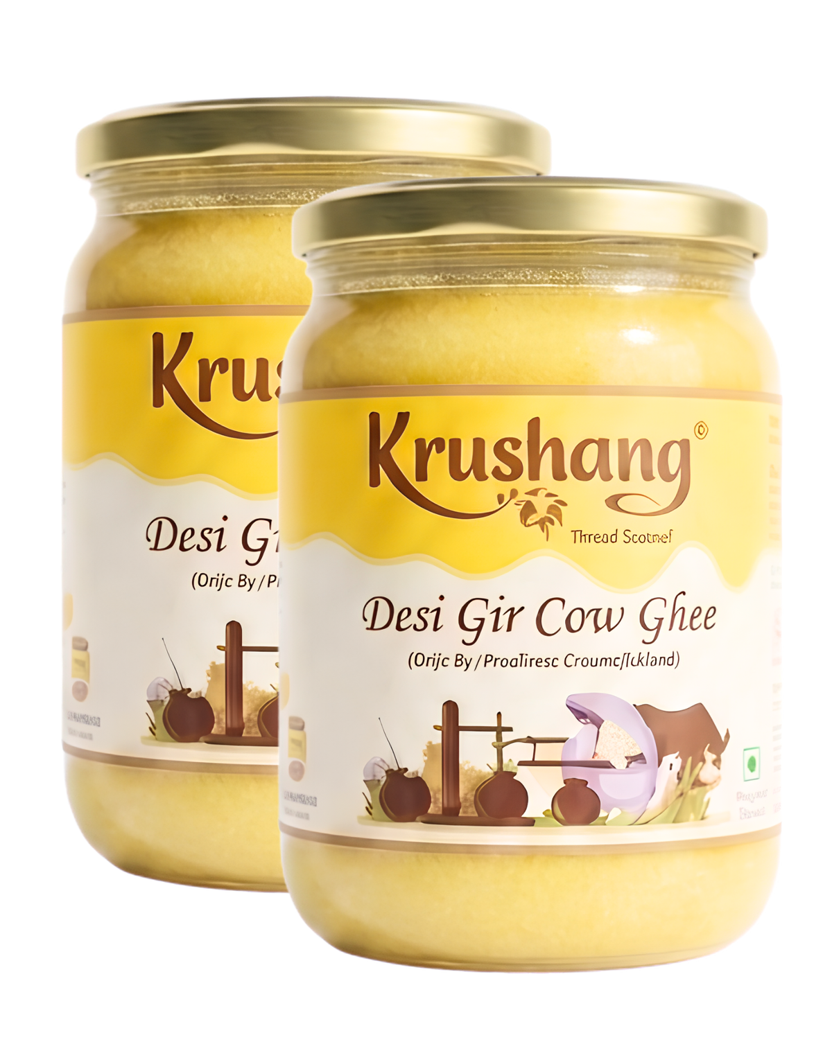 Krushang Desi Gir Cow Ghee - 500 ML